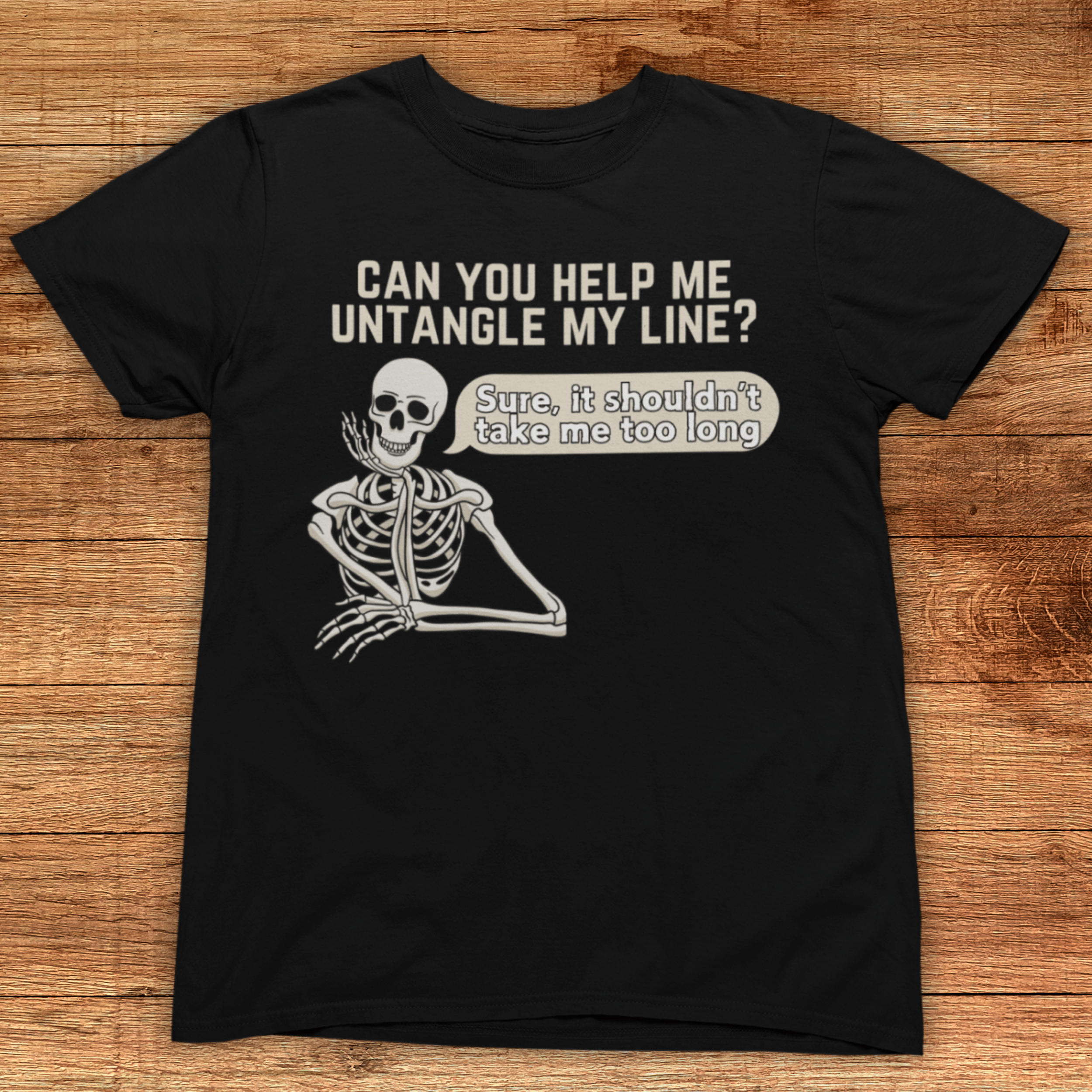 Can You Help Me Untangle My Line Skeleton T-Shirt