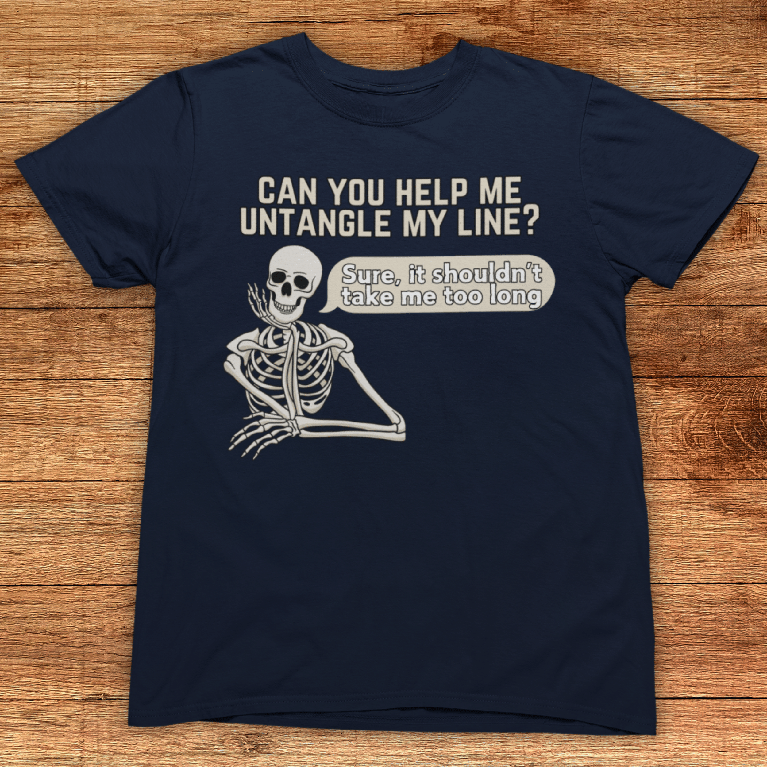 Can You Help Me Untangle My Line Skeleton T-Shirt