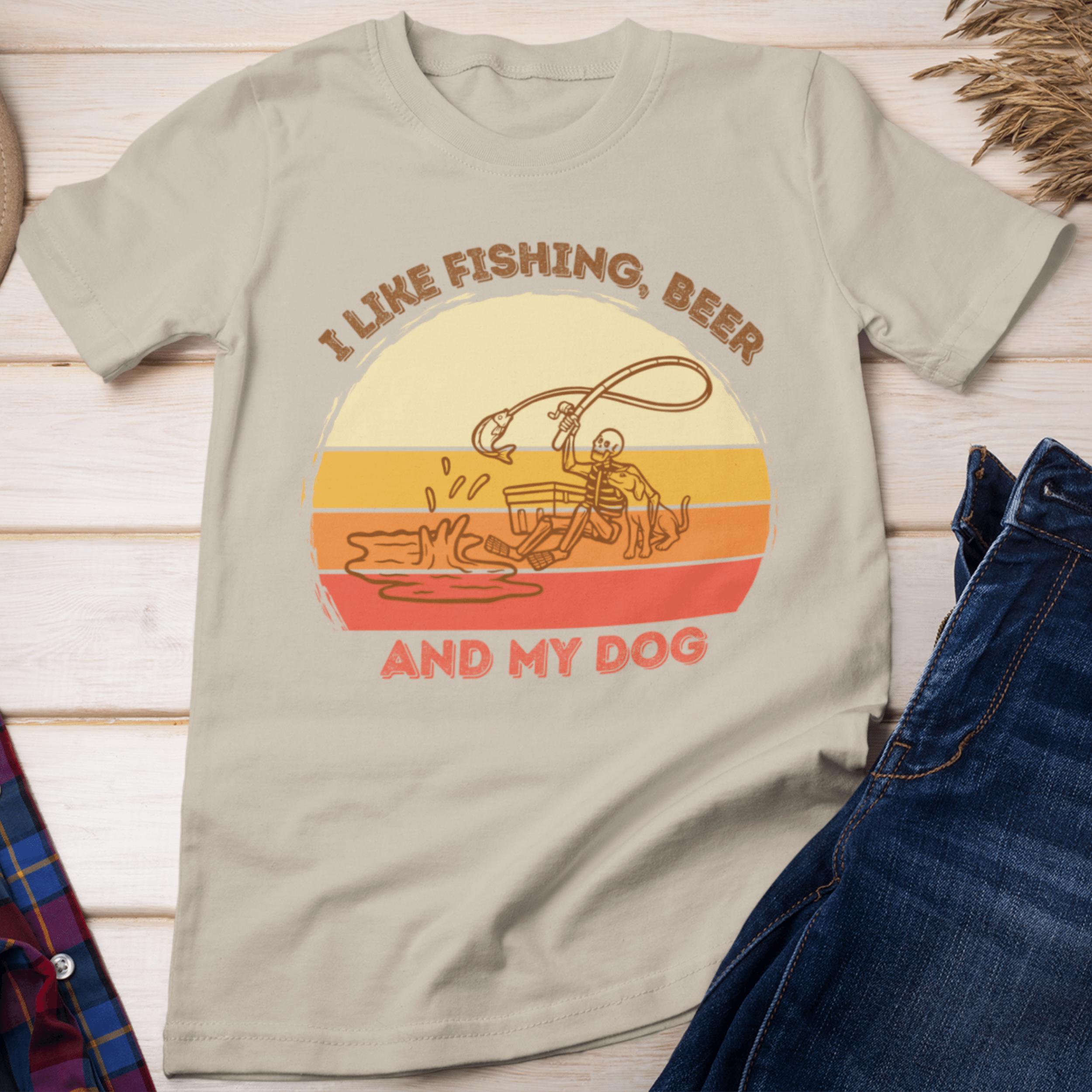 I like Fishing, Beer and My Dog T-Shirt