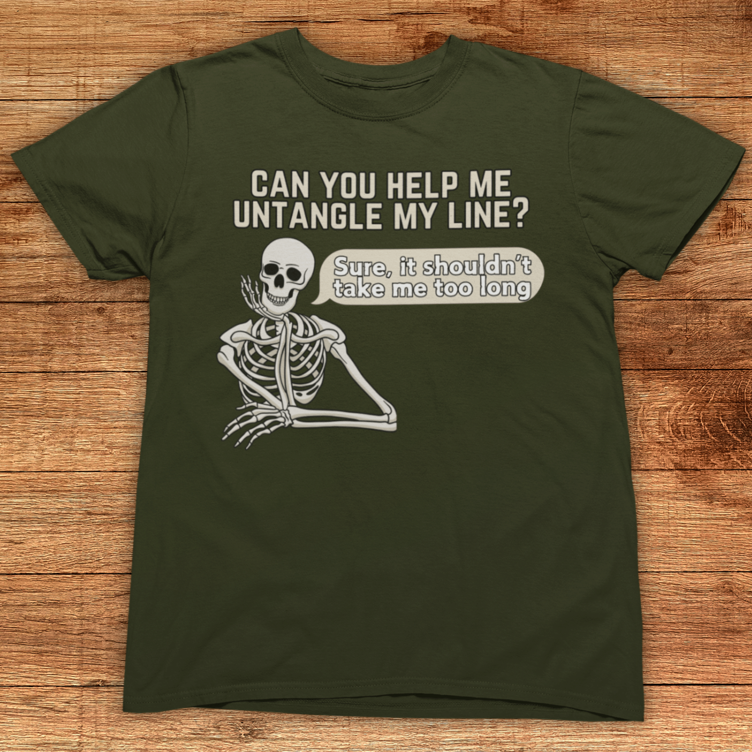 Can You Help Me Untangle My Line Skeleton T-Shirt