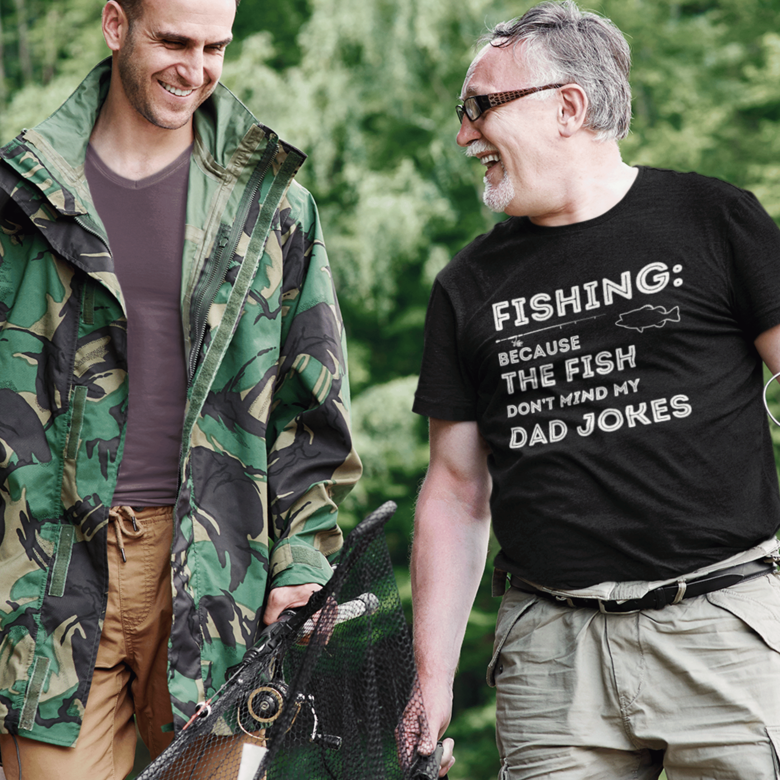 Fishing: Because The Fish Don't Mind My Dad Jokes T-Shirt