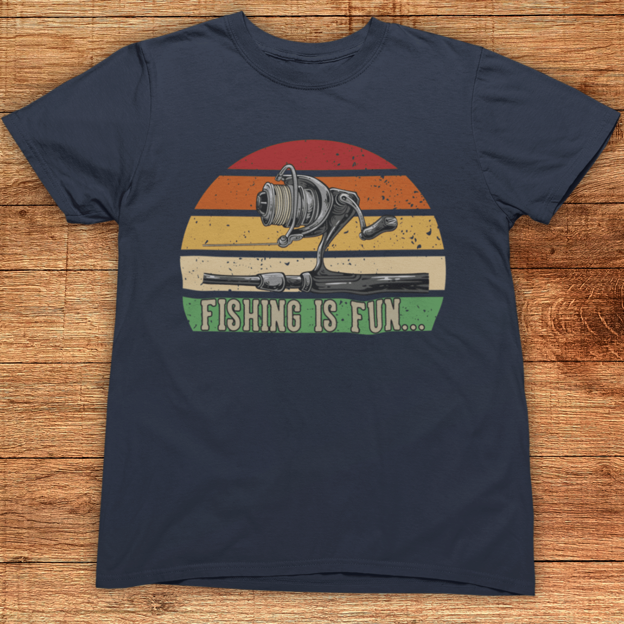 Upside Down Reel Retro T-Shirt